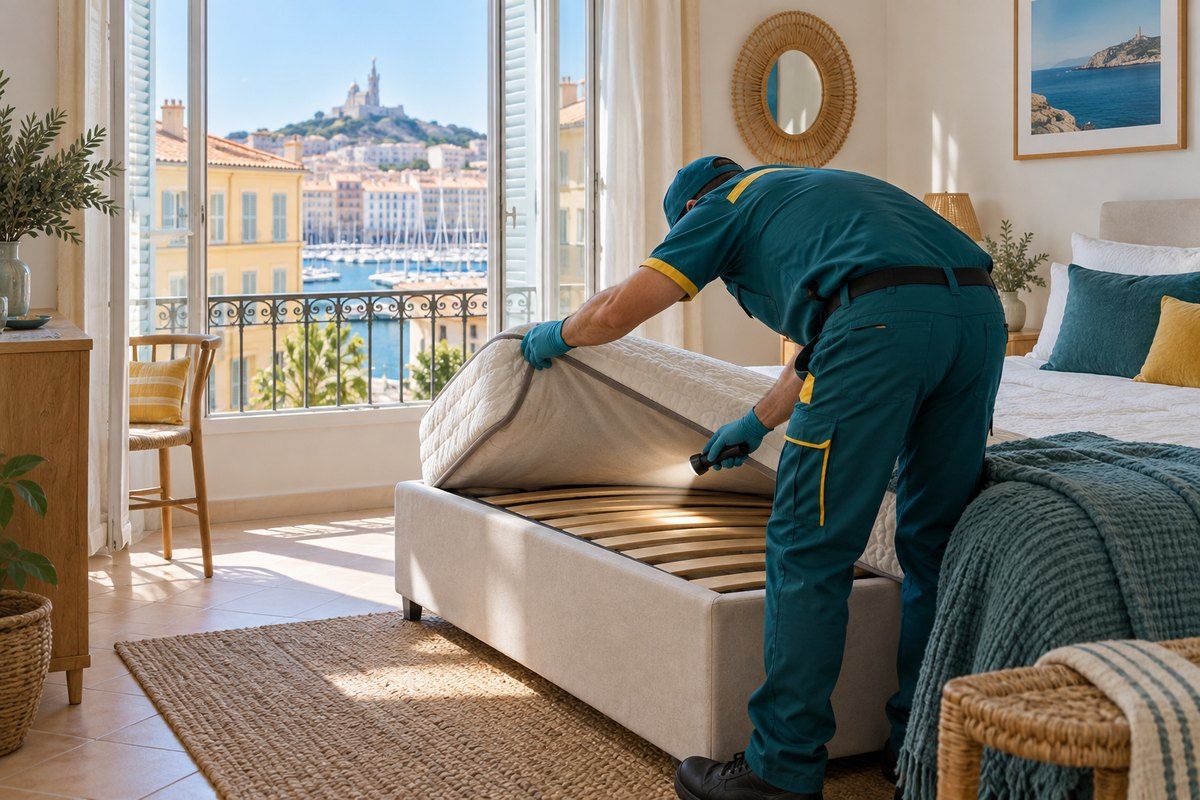 Inspection du logement par un technicien à Marseille