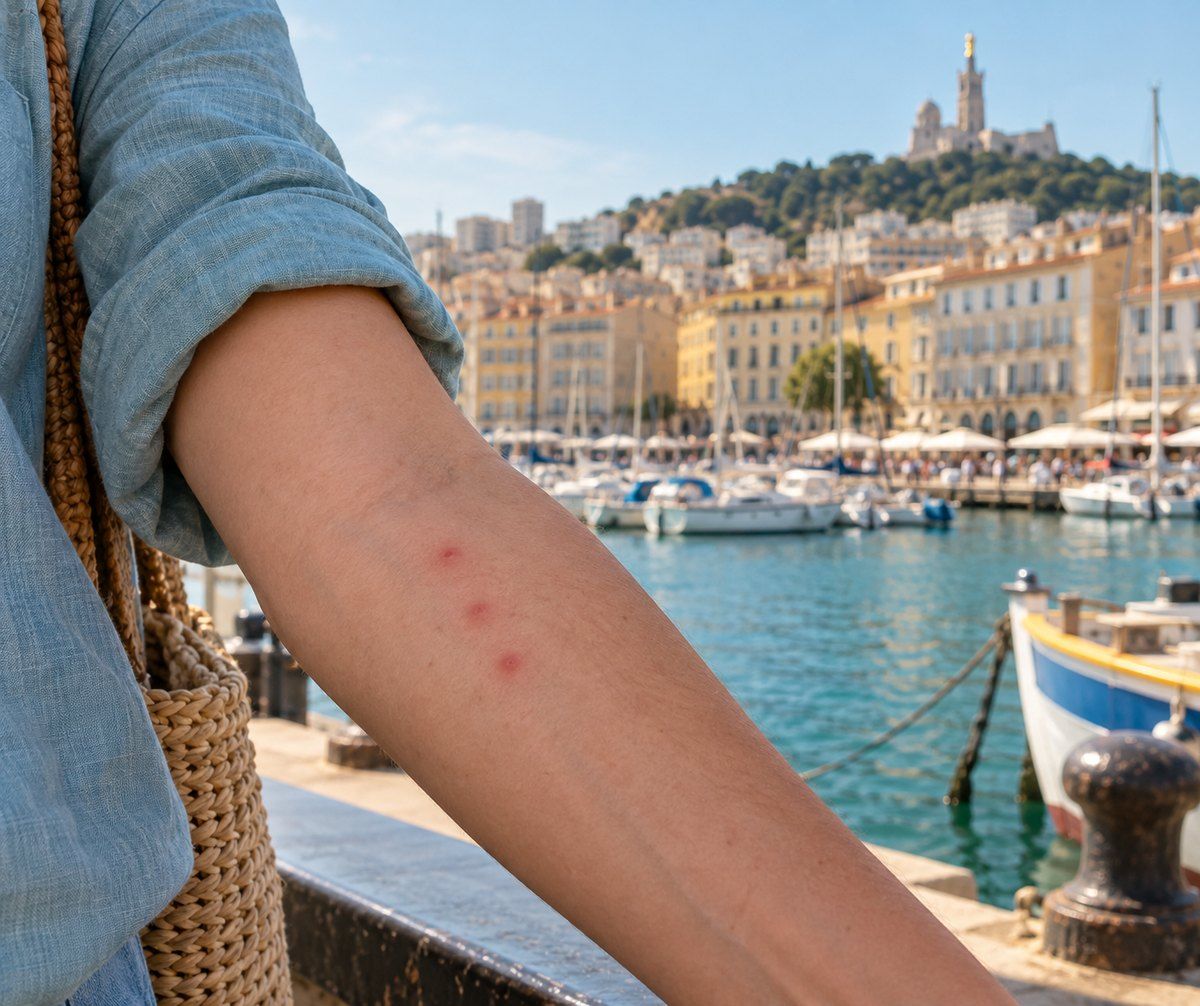 Piqûres de punaises de lit sur un bras